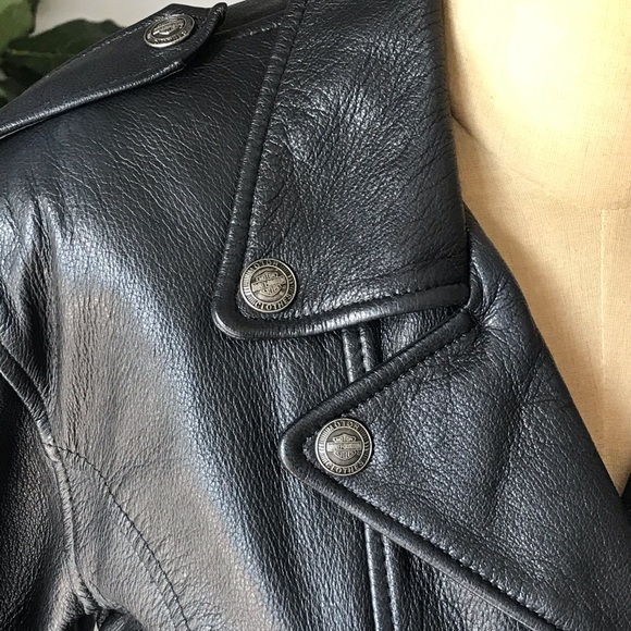 VTG Harley Davidson Cropped Leather Jacket - Picture 6 of 16